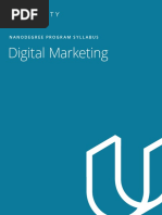 Digital Marketing: Nanodegree Program Syllabus