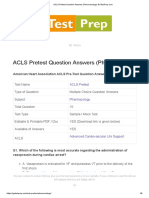 ACLS Pretest Question Answers (Pharmacology)