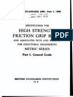 BS 4395-1 Specification For HSFG Bolts