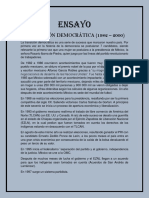 Ensayo Transición Democrática (1982 - 2000) y Alternancia en El Poder (2000 - 2012)