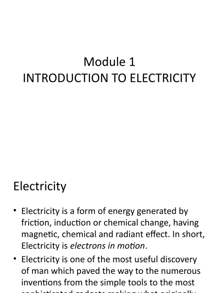 Introduction to Electricity Concepts | PDF | Direct Current ...