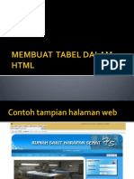 Membuat Tabel Dalam HTML
