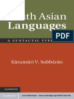 (Cambridge Books Online) Subbārāo, Kārumūri V - South Asian Languages - A Syntactic Typology-Cambridge University Press (2012)