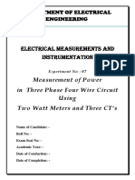 Electrical Measurements and Instrumentation