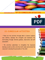 Management of Co-Curricular Activities