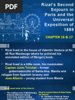 Rizal's Second Sojourn in Paris and The Universal Exposition of 1889