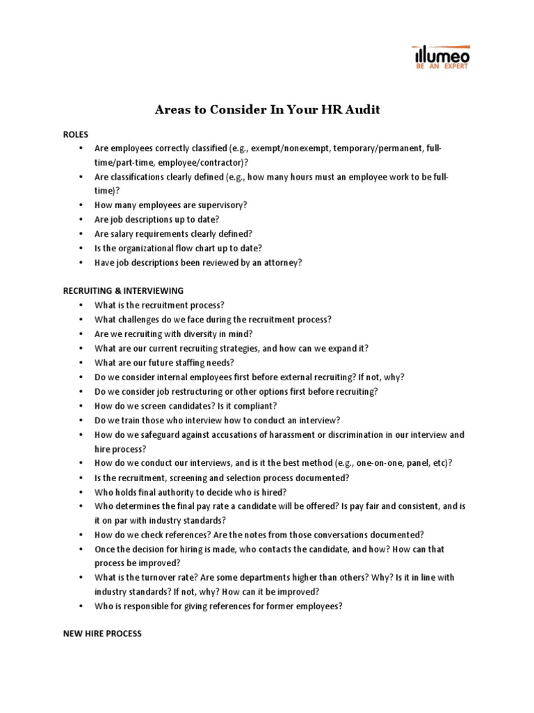 HR Audit Checklist for New Employees | PDF | Recruitment | Employment