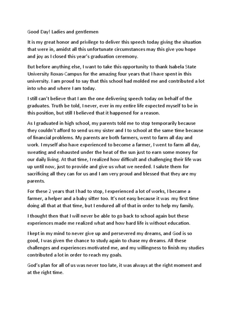 Graduation Message | PDF