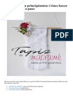 Macramé para Principiantes TAPIS