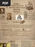 Intellectual Revolutions That Defined Society: Reporters: Nathalie de Leon Dianne de Guzman BSBA 1-7