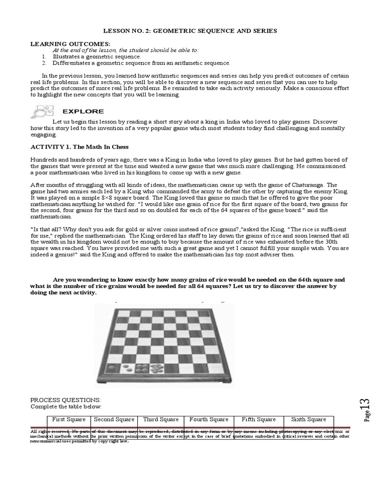 Grade 10: Geometric Sequences Lesson | PDF | Mean | Mathematics