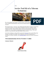 The Basic Service Tool Kit of A Telecom Technician