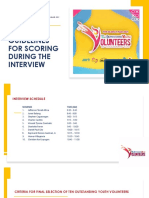 Toyv Guidelines For Scoring During Interview Morning