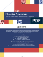 Lesson Six:: Objective Assessment