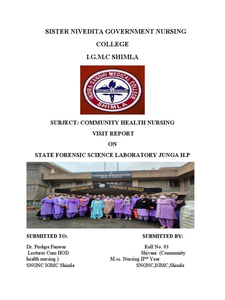 Forensic Lab Visit Report: Junga HP | PDF | Forensic Science | Laboratories