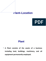 Plant Location in Industrial Engineering