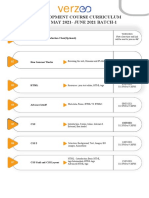 WEB DEVELOPMENT BATCH 1 MAY Course Curriculum