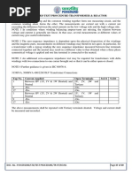 Standard Test Procedure-Transformer & Reactor