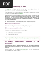 Method Overloading and Methid Overriding