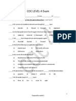 COC LEVEL 4 Exam IP Addressing and Subnetting