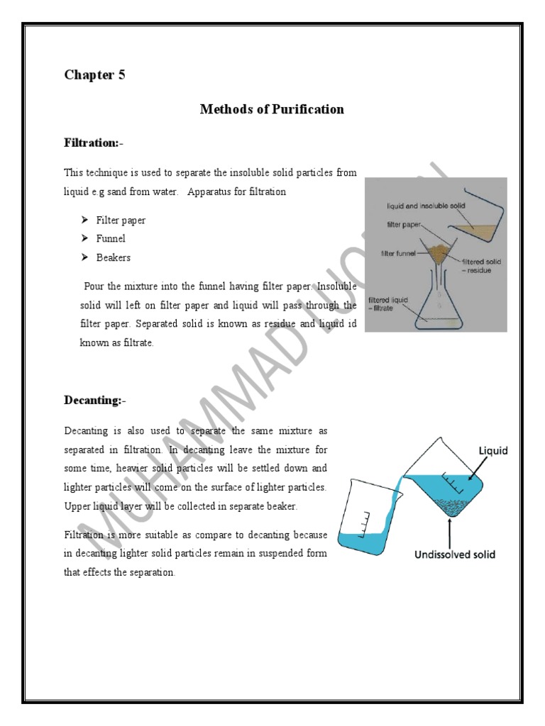 Chapter 5. Separation Technique | PDF | Distillation | Filtration
