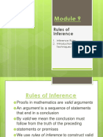 Discrete Math Module 9 Laws of Inference