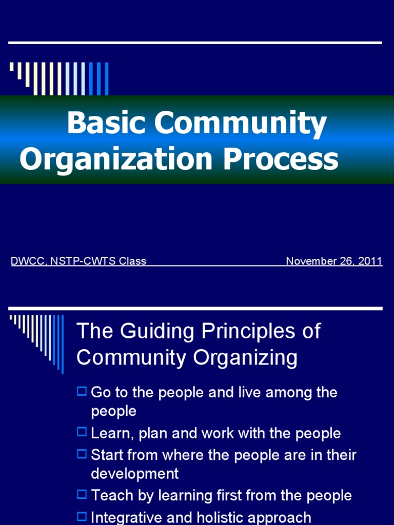 Community Organizing Principles and Process | PDF | Leadership | Community