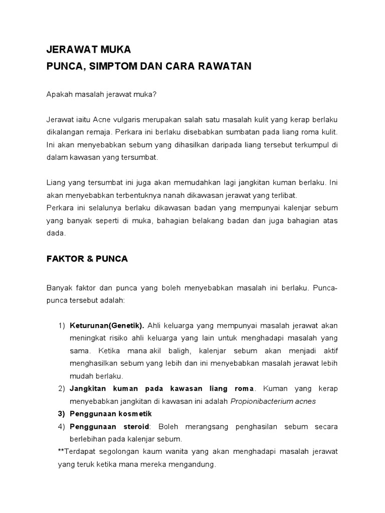 Jerawat Muka Pdf