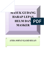 Label Larangan Masuk Gudang