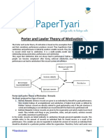 Porter and Lawler Theory of Motivation - Papertyari