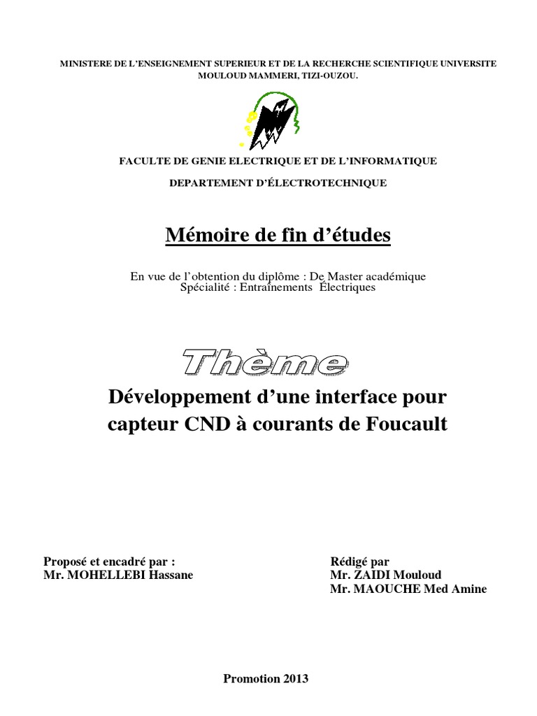 Interface pour capteur CND à courants de Foucault PDF Contrôle non — free download