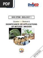 SHS STEM Bio1 Q1 Week 4 Module 8 - Significance or Applications of Mitosis and Meiosis