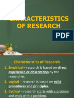 Characteristics of Research