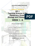 Week 1 - 6: Sci 1 Teaching Science in The Elementary Grades (Biology and Chemistry)
