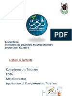 Course Name: Volumetric and Gravimetric Analytical Chemistry Course Code: 4022133-3