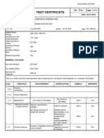 Test Certificate: M/S Chemtech Marketing