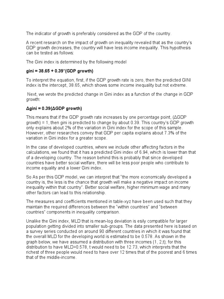 GDP Growth and Income Inequality Analysis | PDF | Economic Growth ...