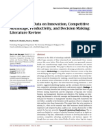 Impact of Big Data On Innovation, Competitive Advantage, Productivity, and Decision Making: Literature Review
