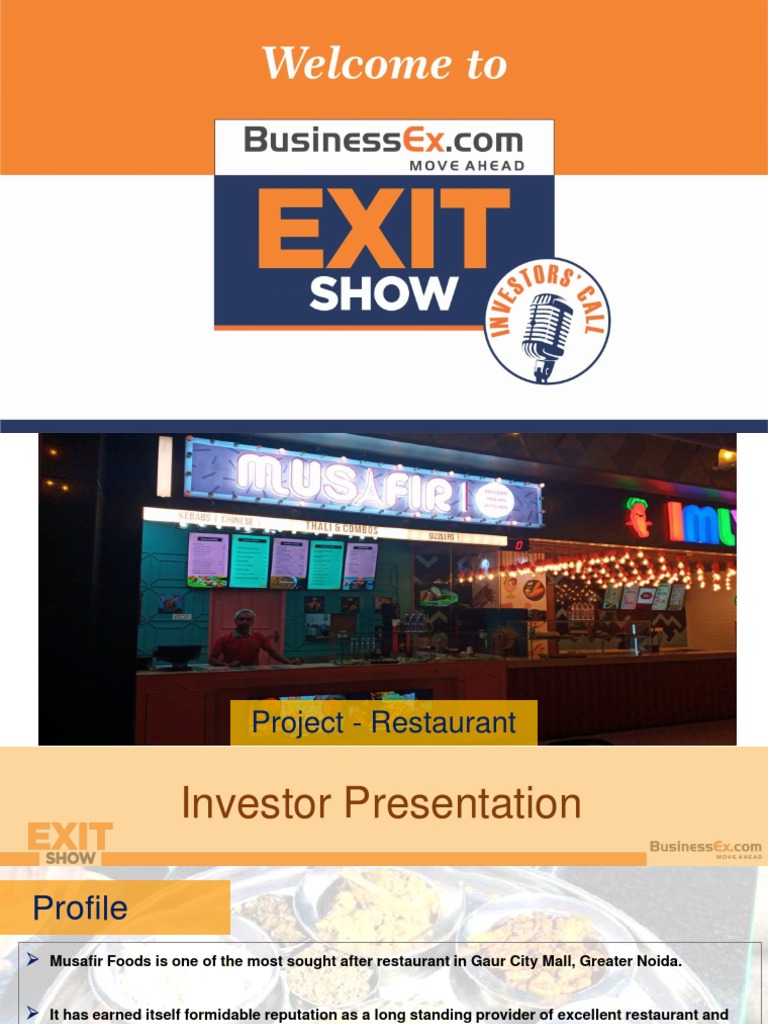 Musafir Foods: Gaur City Mall Success | PDF