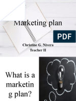 Marketing Plan: Christine G. Nivera Teacher II