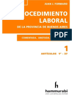 FORMARO, Juan . Procedimiento Laboral de La Pcia de Bs as. Tomo 1. 2019