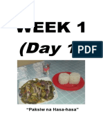 Week 1: "Paksiw Na Hasa-Hasa"
