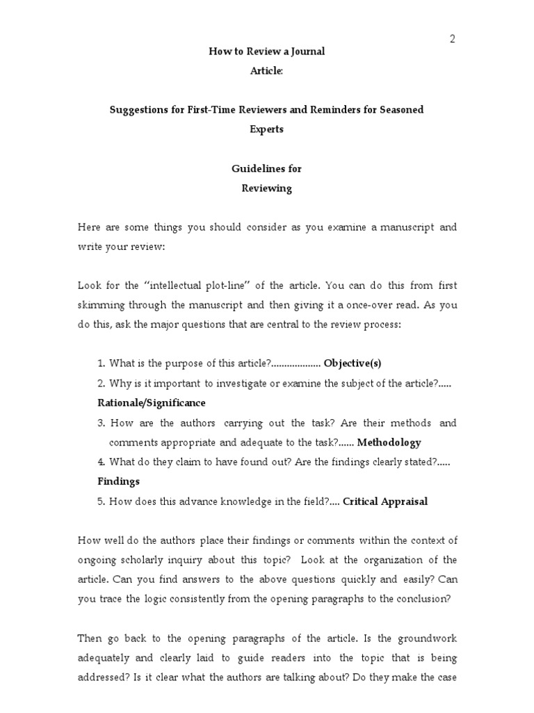 Nectfl Review Guidelines for Journal Articles | PDF | Cognition ...