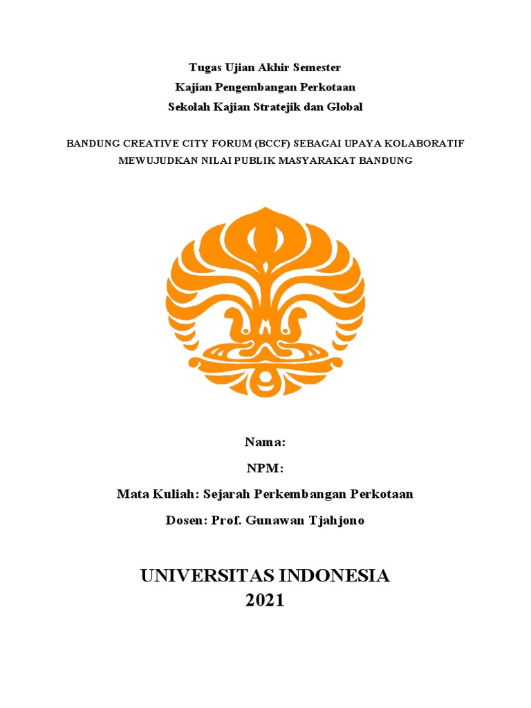 Kolaborasi BCCF untuk Nilai Publik Bandung | PDF