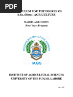 BSC Hons IAGS Agronomy