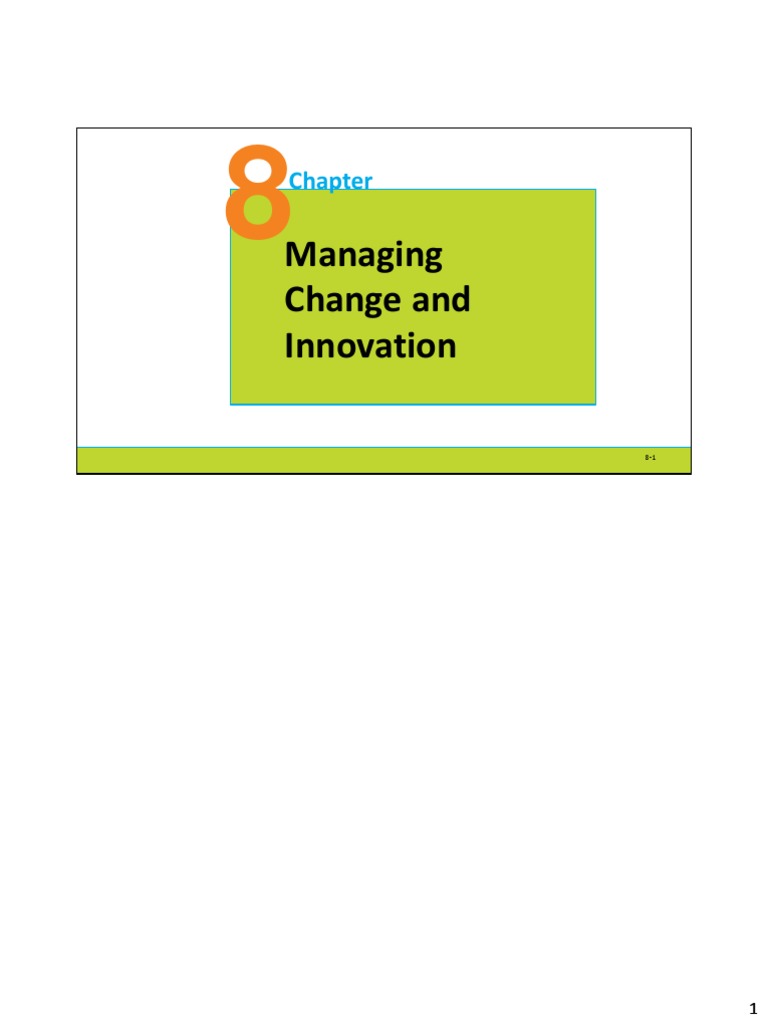 8 Managing Change and Innovation | PDF | Organization Development ...
