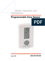 Programmable Zone Sensor: Installation, Operation, and Maintenance
