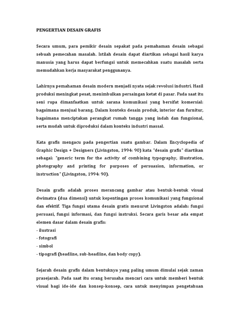 Pengertian Desain Grafis PDF Pengertian Desain Grafis PDF