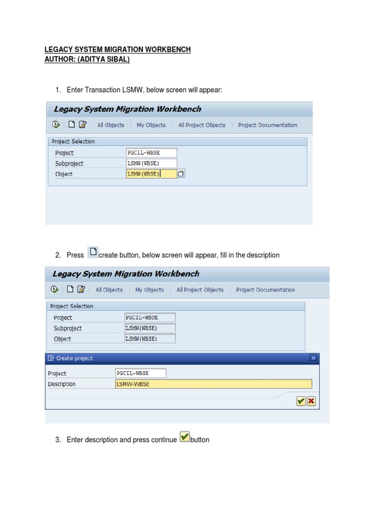 Step-by-Step LSMW Guide in SAP | PDF | Button (Computing) | Double Click