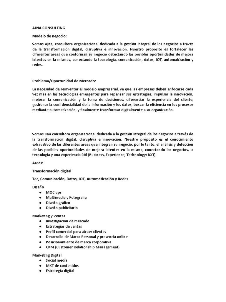 Consultoría 360 para Empresas | PDF | Gestión de la relación con el ...